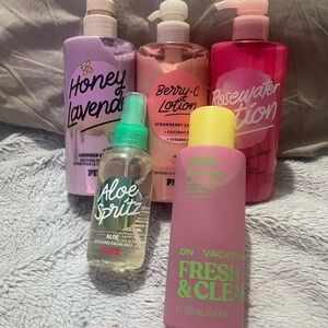 PINK Victoria's Secret Moisturizer and Body Oil Pink and Purple